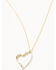 Image #1 - Ink + Alloy Women's Hope Ribbon Open Heart Necklace, Multi, hi-res