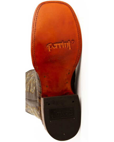 Ferrini Men's Caiman Croc Print Western Boots - Broad Square Toe, Rust, hi-res