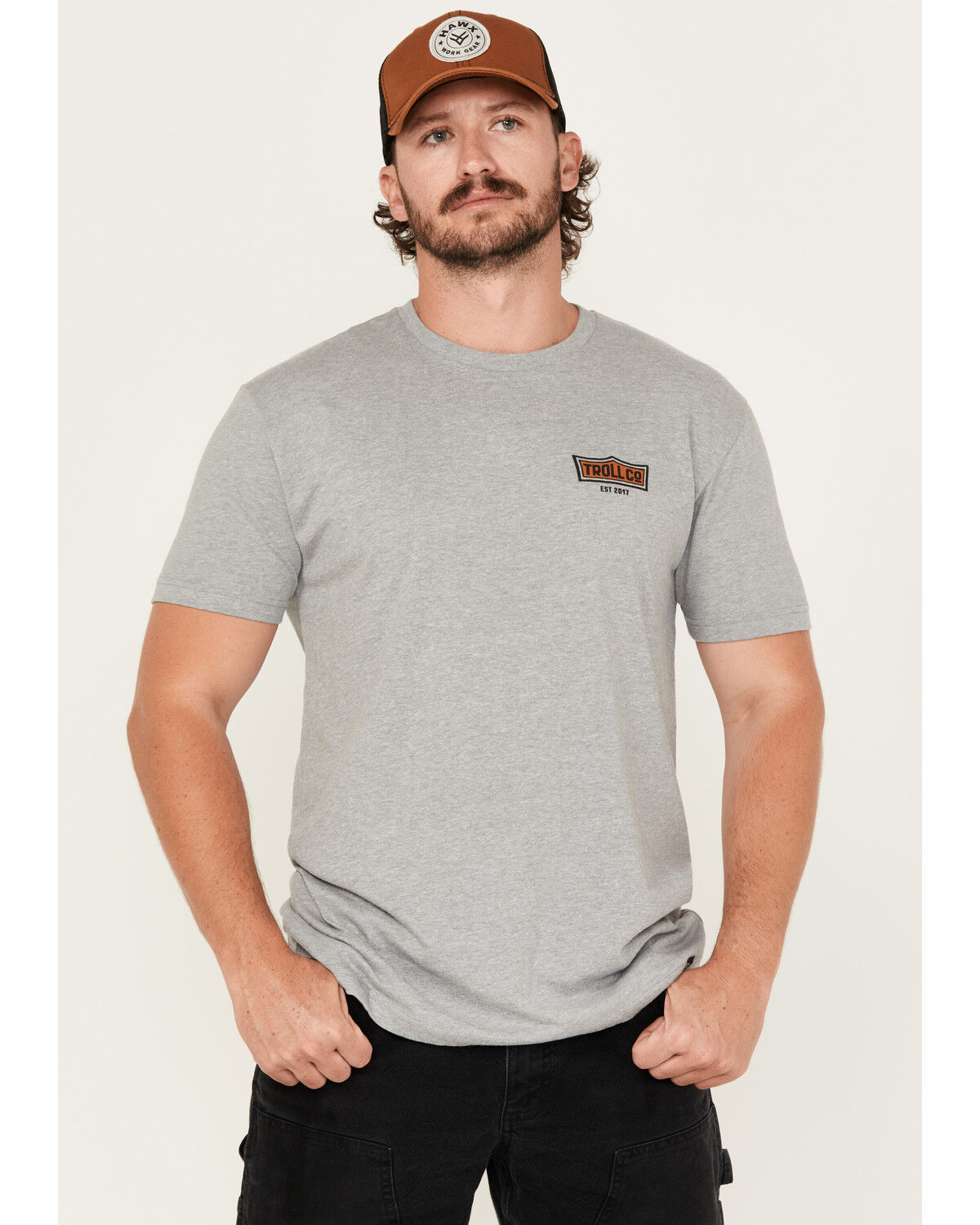 Image #2 - Troll Co Men's Shield Short Sleeve Graphic T-Shirt, Grey, hi-res