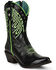 Image #1 - Corral Women's Fluorescent Embroidered and Studded Western Boots - Round Toe, Black, hi-res