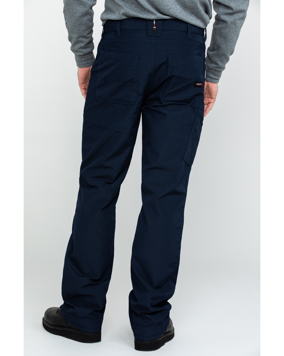 Image #2 - Ariat Men's FR M4 Duralight Ripstop Work Pants, Navy, hi-res