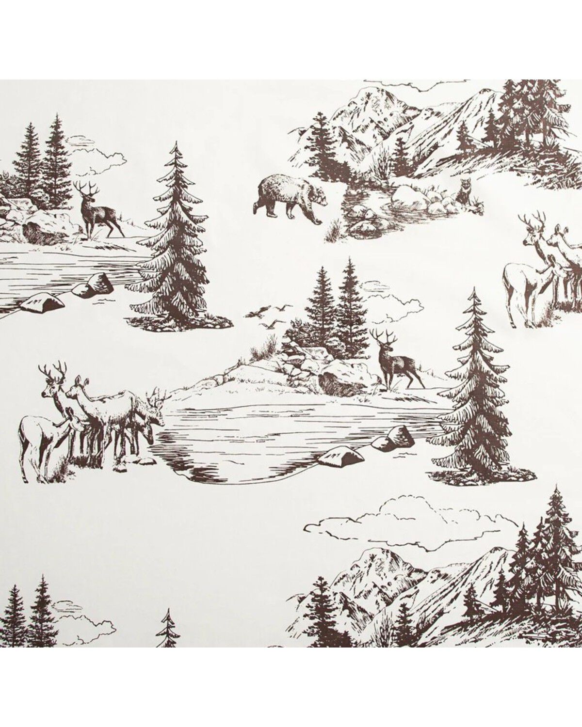 Image #3 - HiEnd Accents 200TC Cotton White Pine 4 Piece Sheet Set - Full Size, White, hi-res