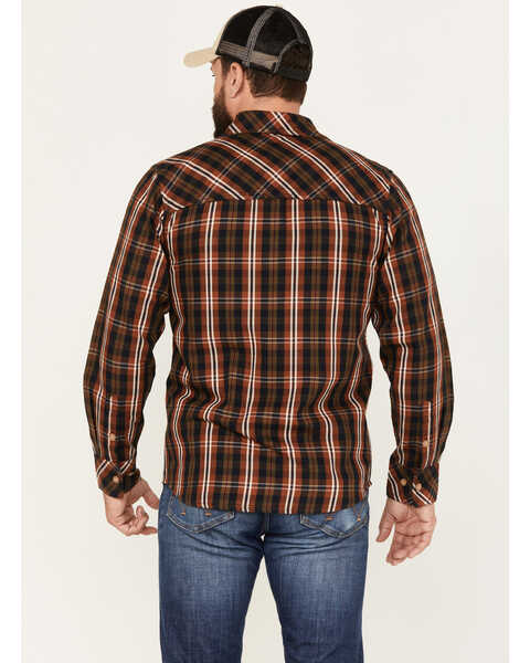 Image #4 - Resistol Men's Lamar Plaid Button Down Western Shirt , Rust Copper, hi-res
