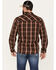 Image #4 - Resistol Men's Lamar Plaid Button Down Western Shirt , Rust Copper, hi-res