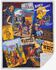 Image #1 - HiEnd Accents Bandits & Heroes Campfire Sherpa Throw Blanket, Multi, hi-res