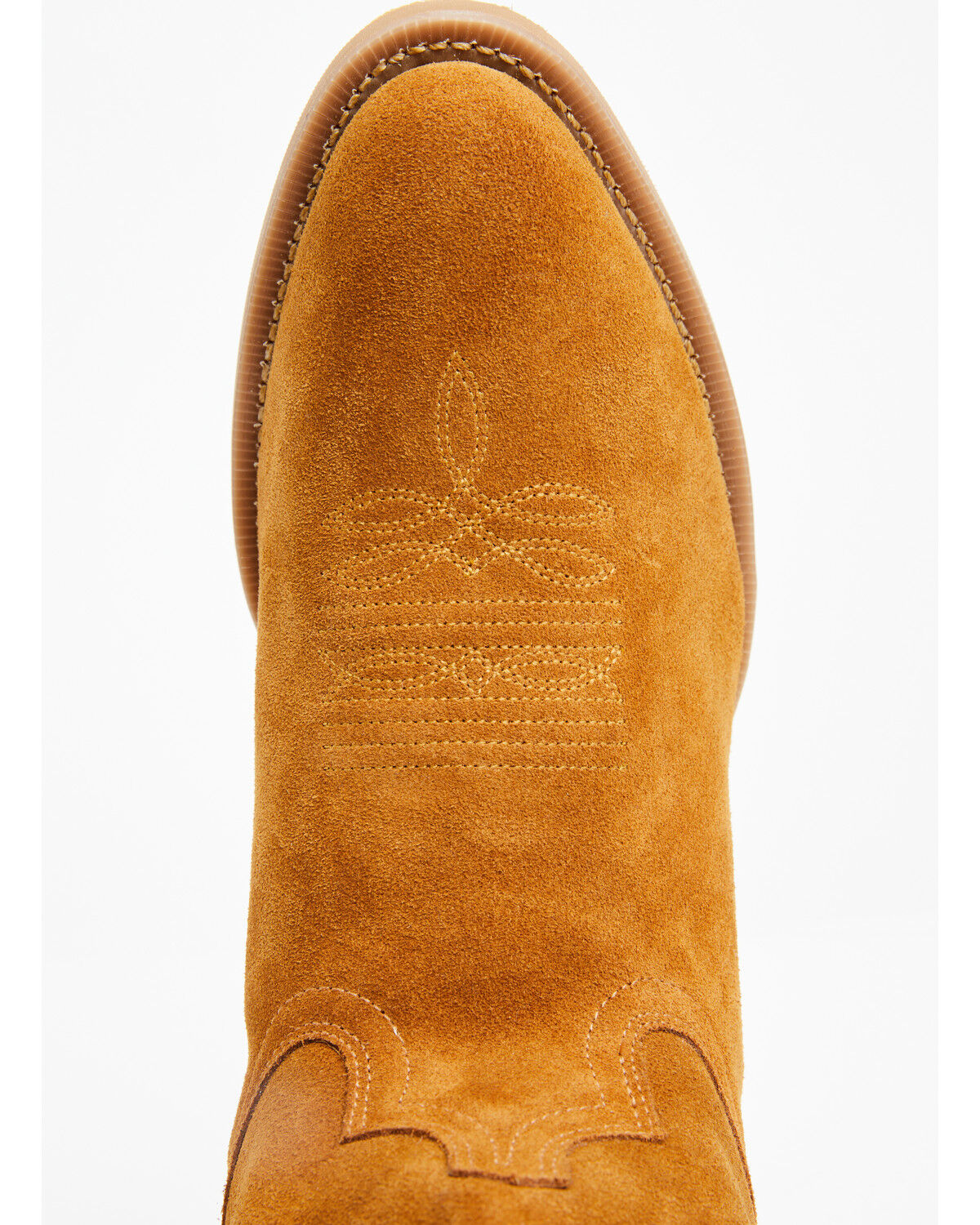 Image #6 - Laredo Men's Larkin Suede Water Resistant Western Boots - Round Toe, Honey, hi-res