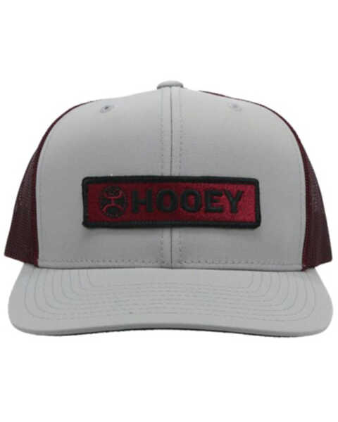 Image #3 - Hooey Men's Lock-Up Logo Patch Trucker Cap , Grey, hi-res