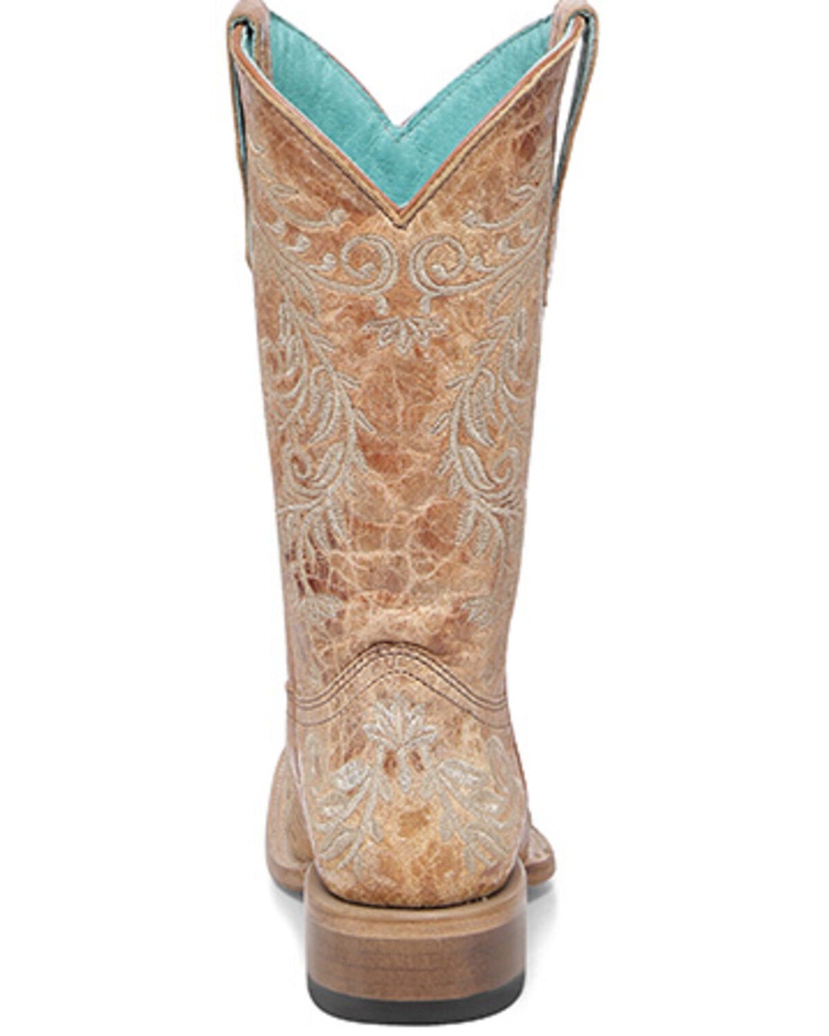 Image #4 - Corral Girls' Embroidered Western Boots - Broad Square Toe, Tan, hi-res