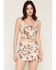 Image #2 - Originality Women's Cow Print Faux Suede Corset Tank, Tan, hi-res