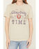 Image #3 - Youth in Revolt Women's Cowboy Time Short Sleeve Graphic Tee, Cream, hi-res