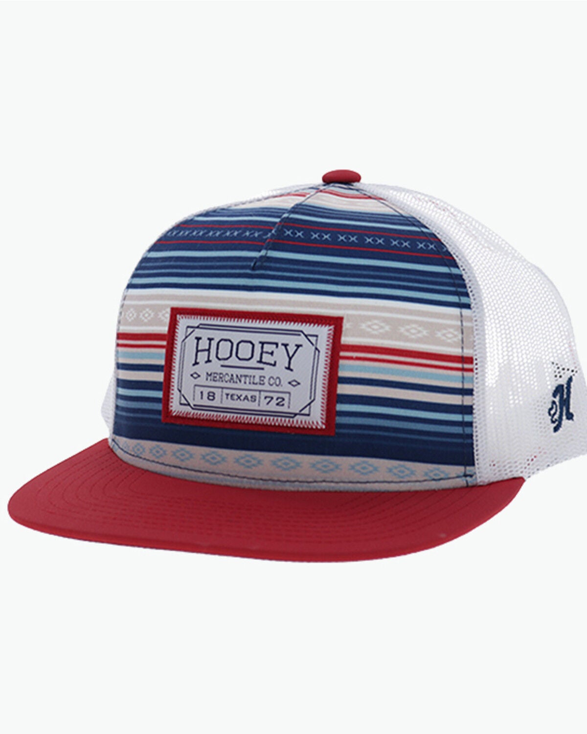Image #1 - Hooey Men's Doc Trucker Cap, Blue/white, hi-res