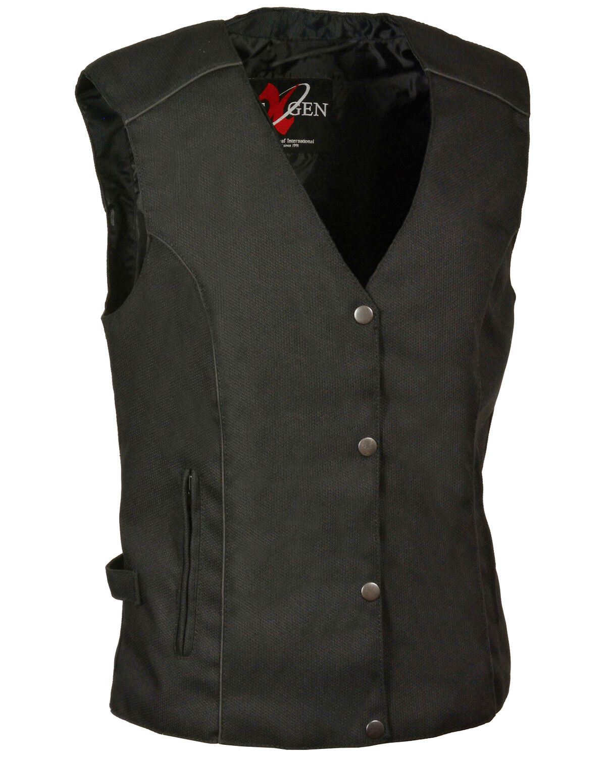 Image #1 - Milwaukee Leather Women's Stud & Wing Embroidered Vest - 4X, Black, hi-res