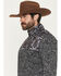 Image #2 - Hooey Men's Stevie Colorblock Southwestern Print 1/4 Snap Pullover, Black, hi-res