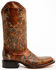 Image #2 - Corral Women's Embroidered Western Boots - Broad Square Toe, Tan, hi-res