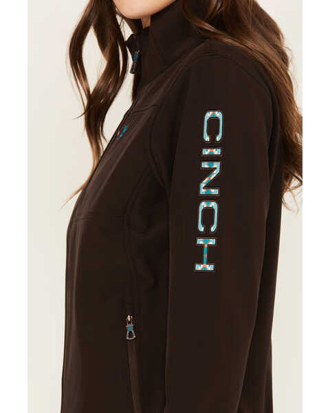 Image #3 - Cinch Women's Concealed Carry Logo Softshell Jacket, Dark Brown, hi-res