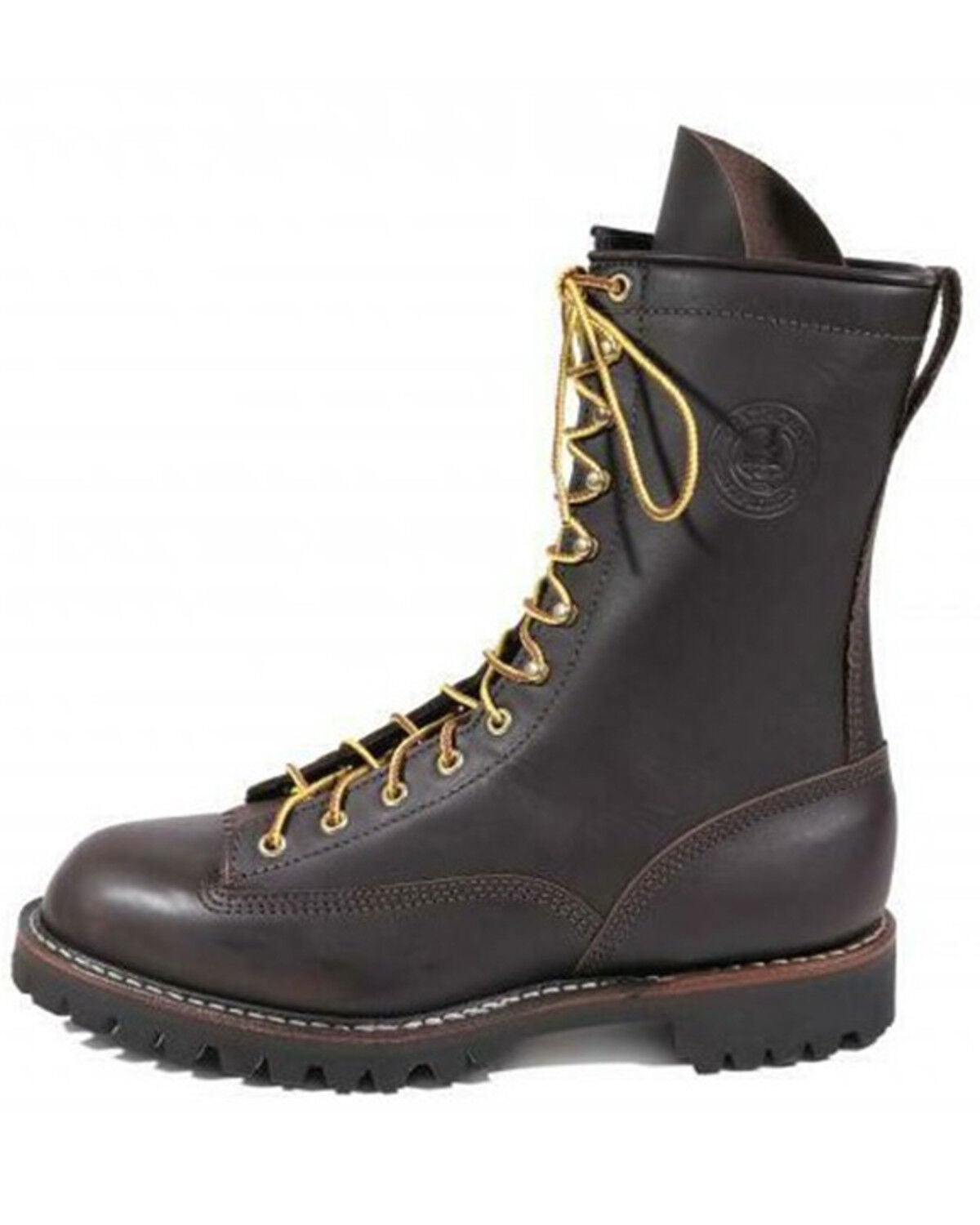 White's Boots Men's Frontiersman 10' Lace-Up Work Boots - Round Toe, Brown, hi-res