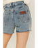 Image #4 - Wrangler Retro Women's Light Wash Bailey High Rise Cutoff Denim Shorts , Light Wash, hi-res