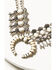 Shyanne Women's Squash Blossom Necklace & Earrings Set, Ivory, hi-res