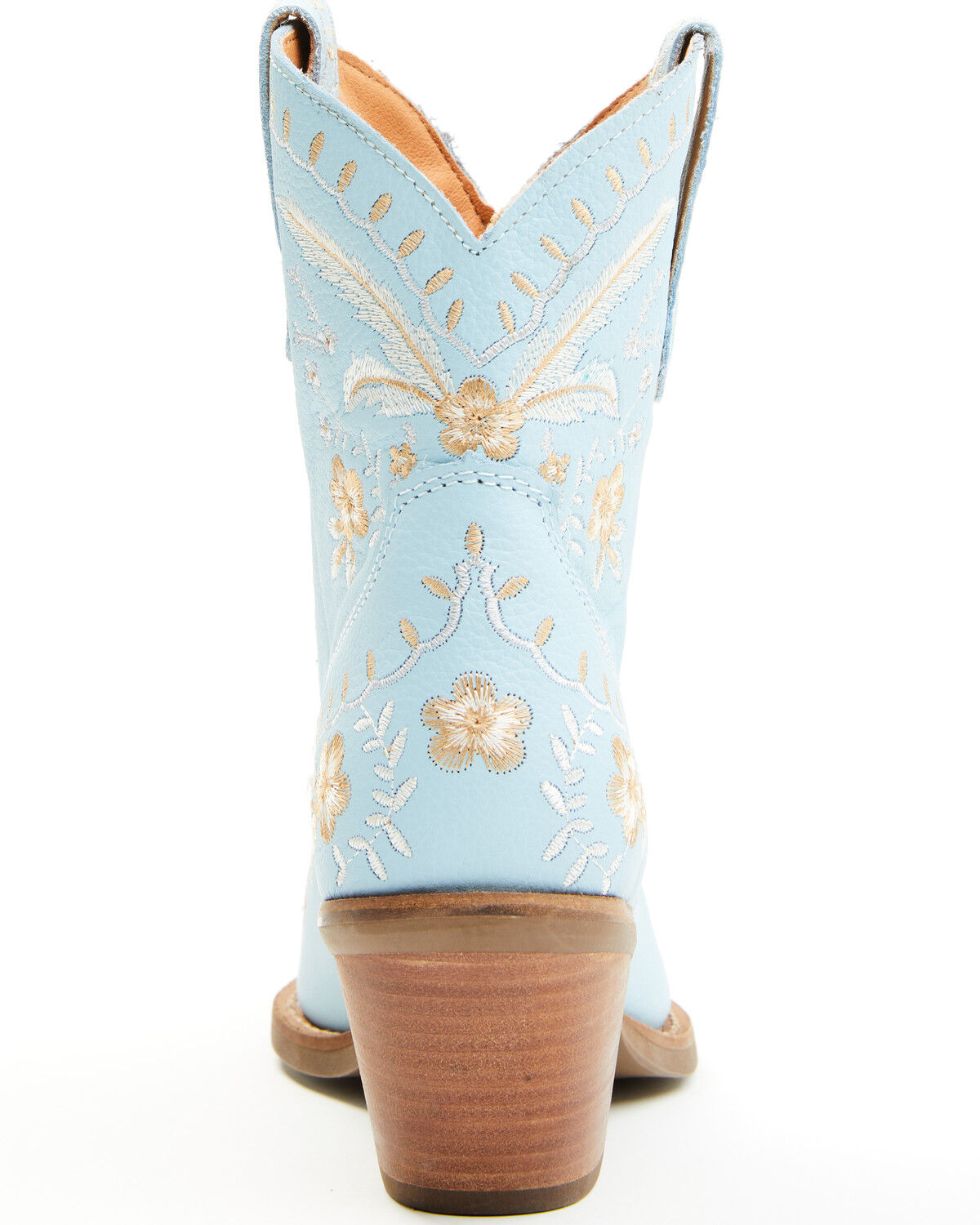 Image #5 - Dingo Women's Primrose Embroidered Leather Western Fashion Booties - Snip Toe, Blue, hi-res