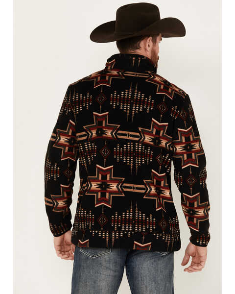 Image #4 - Powder River Outfitters by Panhandle Men's Pro Southwestern Print 1/4 Zip Performance Pullover, Black, hi-res