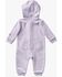 Image #2 - Carhartt Infant Girls' Zip-Front Hooded Long Sleeve Coveralls, Light Purple, hi-res