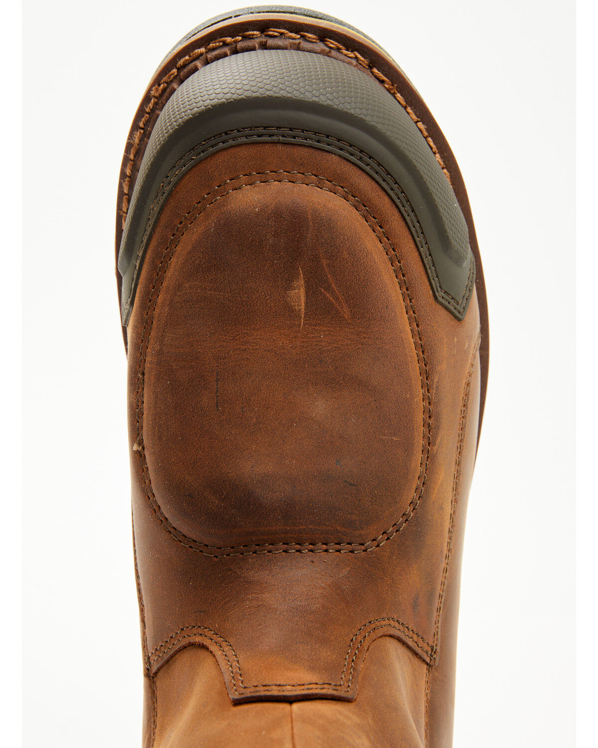 Image #6 - Hawx Men's 10" Internal Met Guard Pull-On Work Boots - Composite Toe, Dark Brown, hi-res