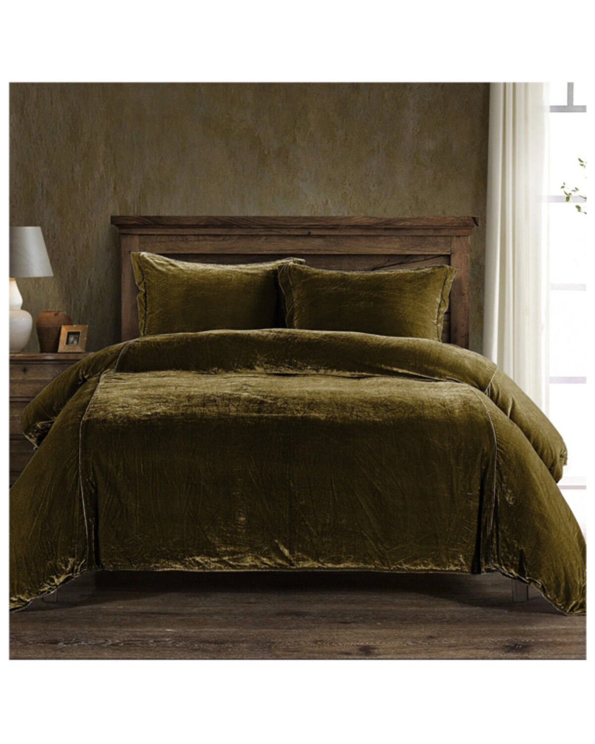 HiEnd Accents Stella King Size Bedding Set - 3 Piece, Green, hi-res