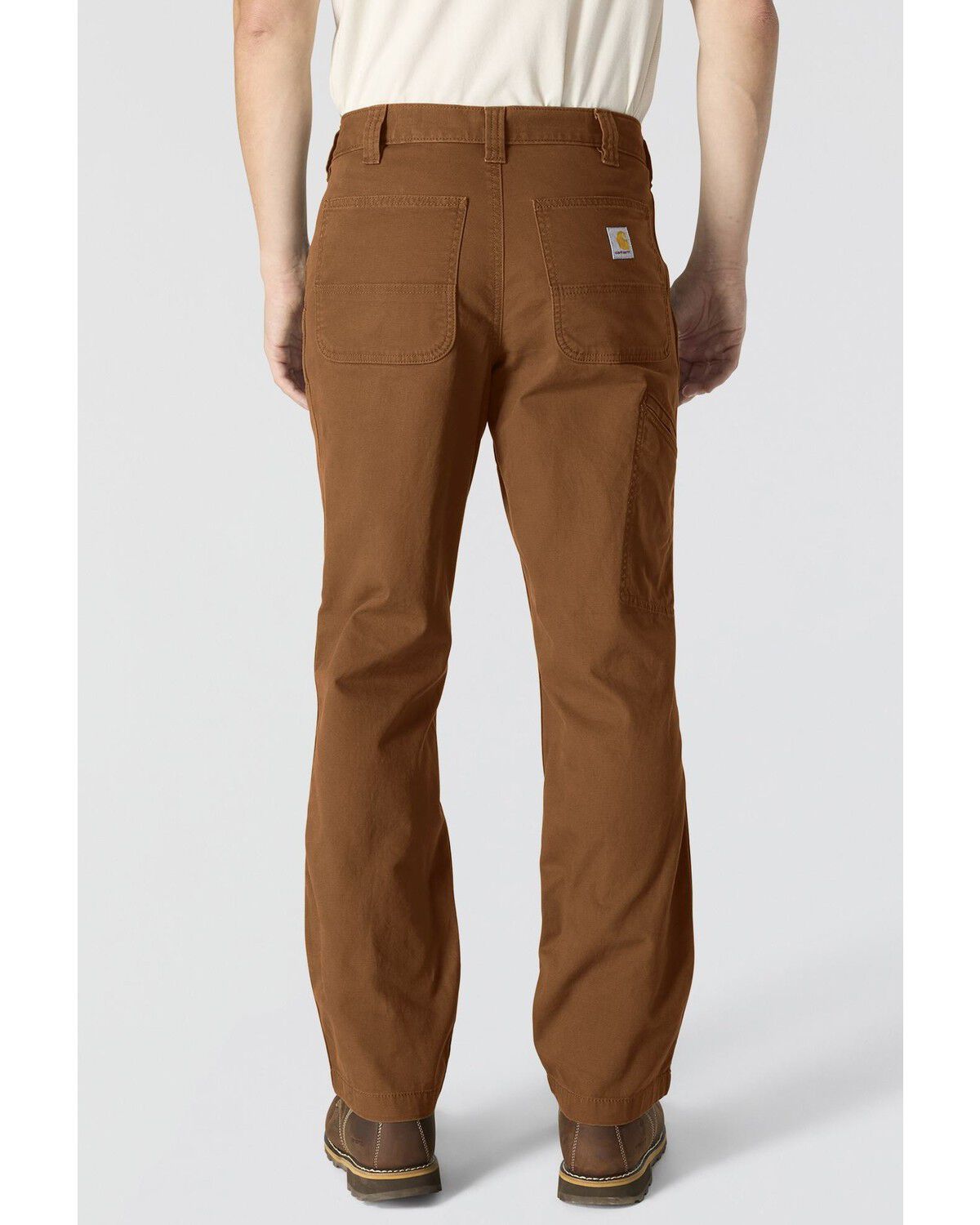 Image #2 - Carhartt Men's Rugged Flex&reg; Relaxed Straight Rigby Dungaree Canvas Work Pants, Rust Copper, hi-res