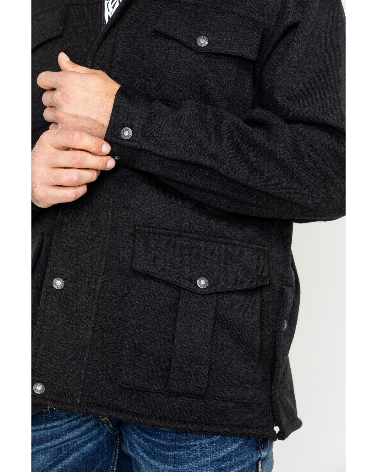 Image #4 - Outback Trading Co. Men's Softshell Reid Snap Jacket, Black, hi-res