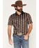 Image #1 - RANK 45&reg; Men's Desert Strike Southwestern Print Short Sleeve Button-Down Polo, Black, hi-res
