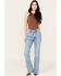 Image #3 - Wrangler Women's Light Wash High Rise Westward Zelda Bootcut Denim Jeans, Blue, hi-res