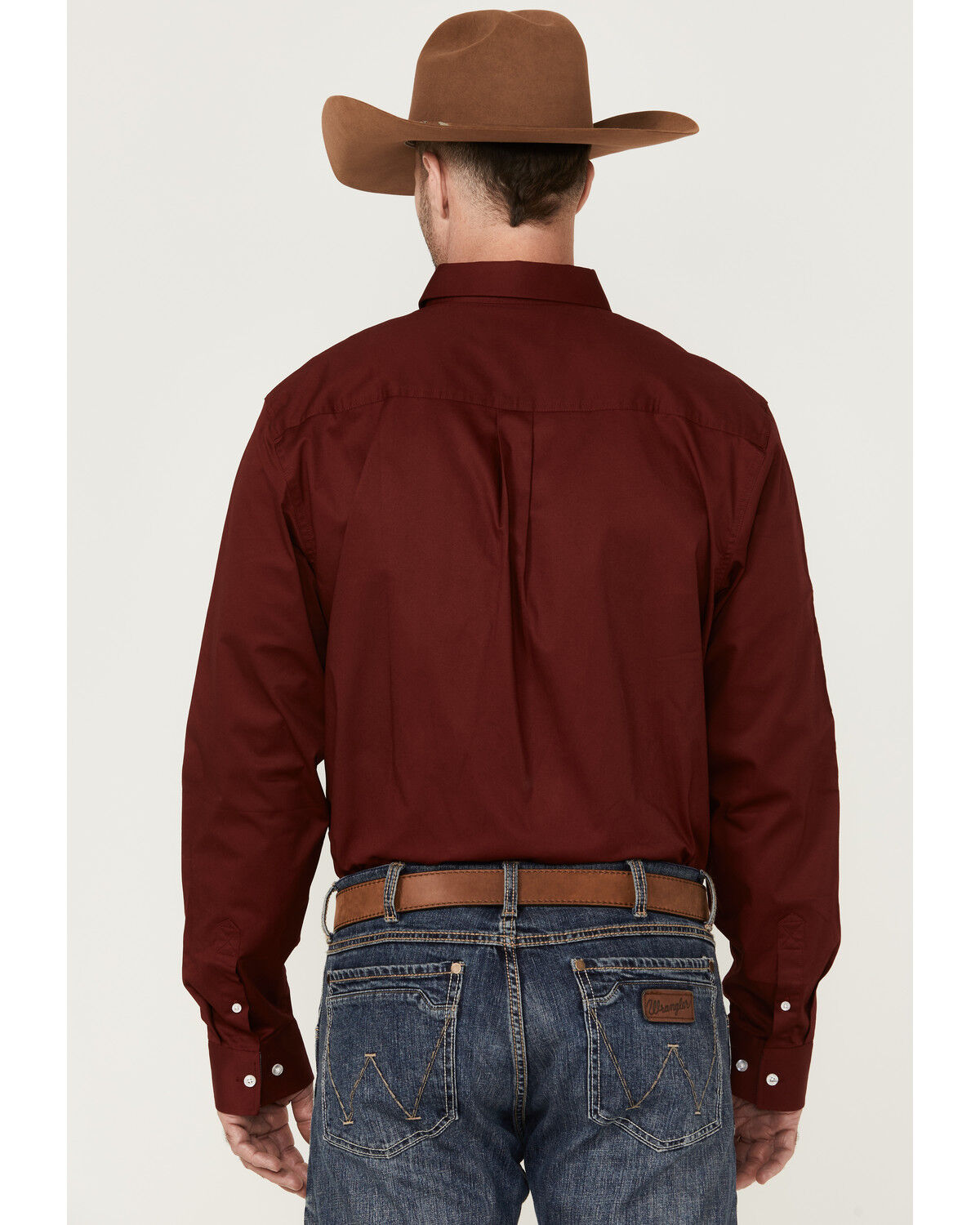 Image #4 - RANK 45® Men's Performance Twill Logo Long Sleeve Button-Down Western Shirt , , hi-res