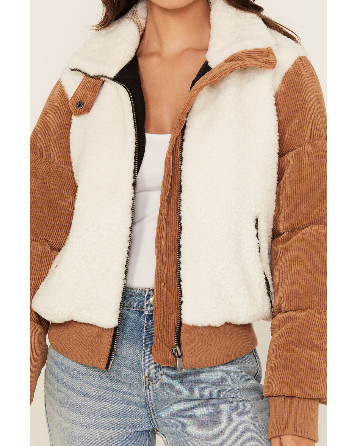 Image #3 - Stoosh Women's Sherpa Jacket, Camel, hi-res