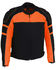 Image #1 - Milwaukee Leather Men's Mesh Racing Jacket with Removable Rain Jacket Liner - 3X, Black/orange, hi-res