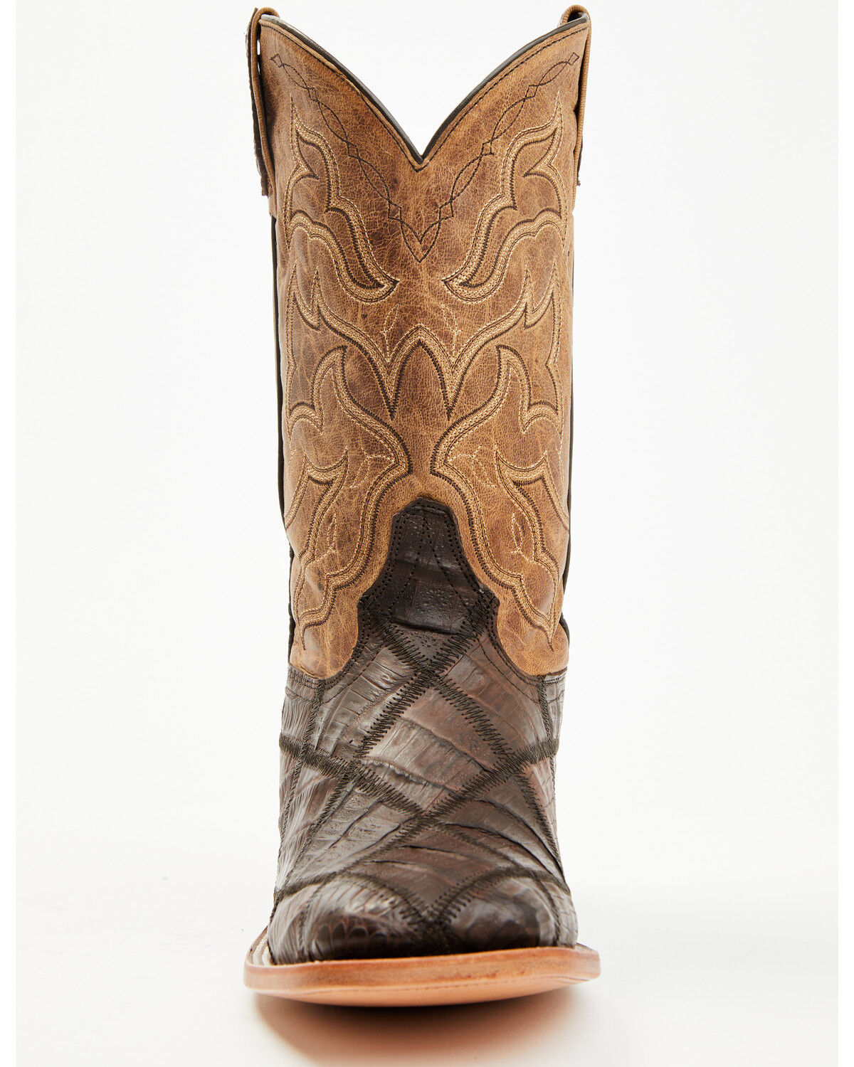 Image #4 - Cody James Men's Exotic Caiman Western Boots - Broad Square Toe, Brown, hi-res