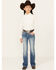 Image #1 - Shyanne Girls' Medium Wash Diamond Dreamcatcher Stretch Bootcut Jeans, Medium Wash, hi-res