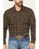 Image #3 - Gibson Trading Co Men's Bourbon Street Medallion Print Long Sleeve Snap Stretch Western Shirt - Tall, Brown, hi-res