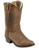 Cody James Boys' Western Boots - Round Toe, Brown, hi-res