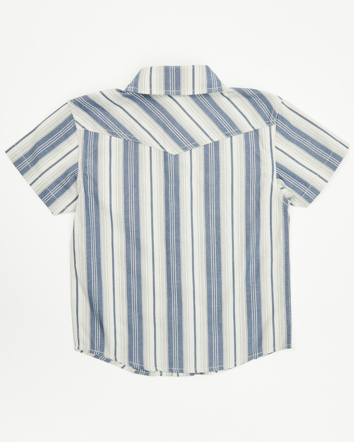 Image #3 - Cody James Toddler Boys' Roman Striped Short Sleeve Snap Western Shirt, Blue, hi-res