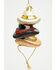 Image #2 - Kurt Adler Noble Gems&trade; Glass Stacked Western Hats Ornament, Multi, hi-res
