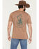 Image #1 - Sendero Provisions Men's No Luck Short Sleeve Graphic T-Shirt, Lt Brown, hi-res