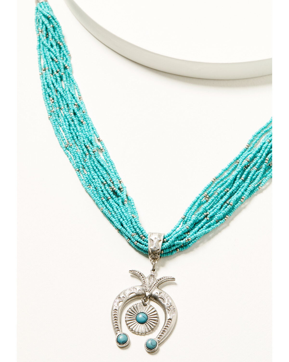 Shyanne Women's Wildheart Squash Blossom Beaded Necklace, Turquoise, hi-res
