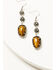 Image #3 - Shyanne Women's Americana Multi-Stone Necklace and Earring Set , Silver, hi-res