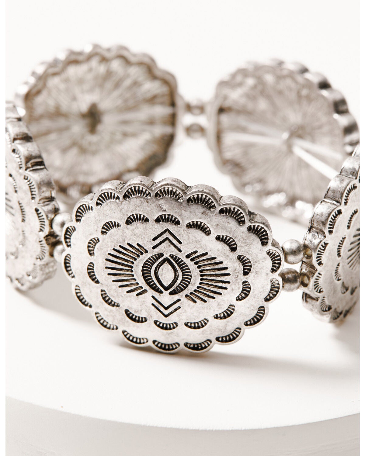 Image #2 - Shyanne Women's Shiloh Ridge Concho Bracelet, Silver, hi-res