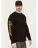 Image #1 - Thorogood Men's USA Logo Long Sleeve Work T-Shirt, Black, hi-res