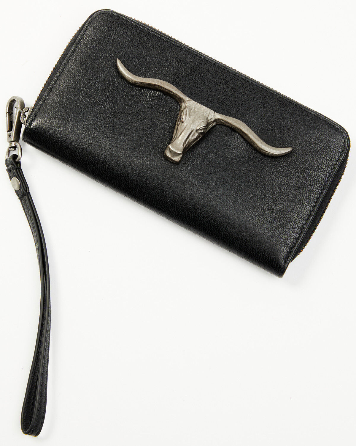 Image #2 - Idyllwind Women's Esperanza Longhorn Wristlet Wallet, Black, hi-res