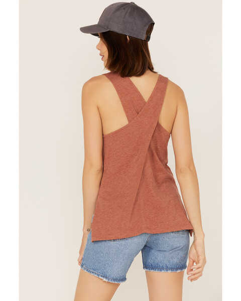 Image #4 - Cleo + Wolf Women's Crossover Back Tank Top, Brown, hi-res
