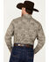 Image #4 - Rodeo Clothing Men's Paisley Print Long Sleeve Snap Western Shirt, Brown, hi-res