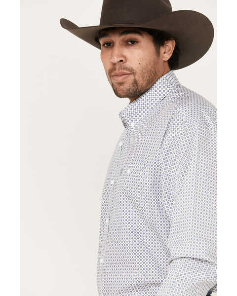 Image #2 - George Straight by Wrangler Men's Geo Button Down Long Sleeve Western Shirt, Purple, hi-res