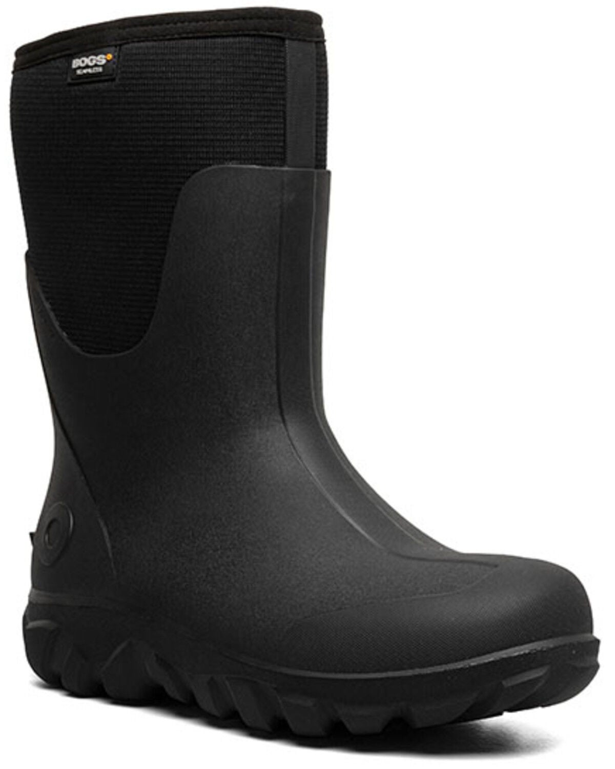 Bogs Men's Classic Seamless Mid Insulated Rubber Boots - Round Toe, Black, hi-res